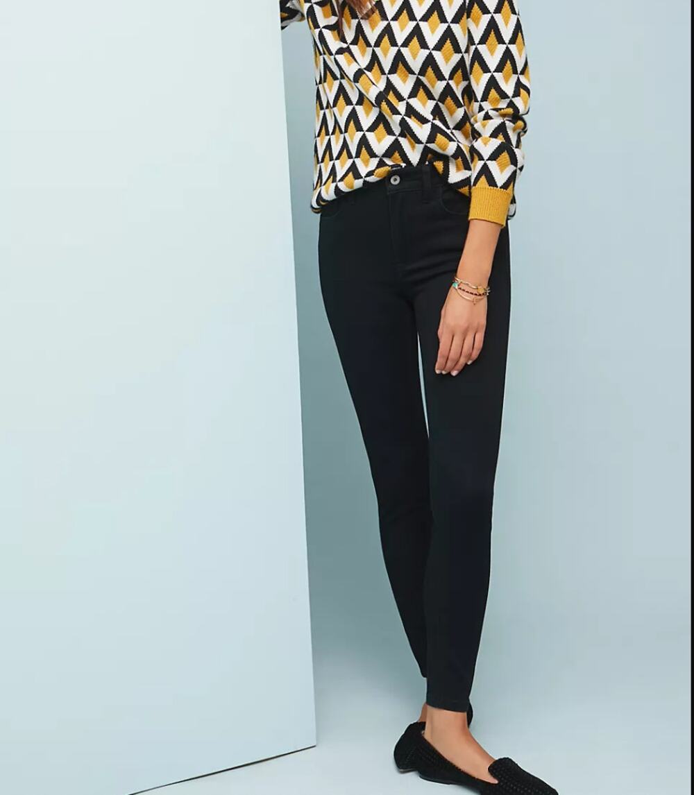 Pilcro Black Curvy Denim Leggings by Anthropologie Size 28